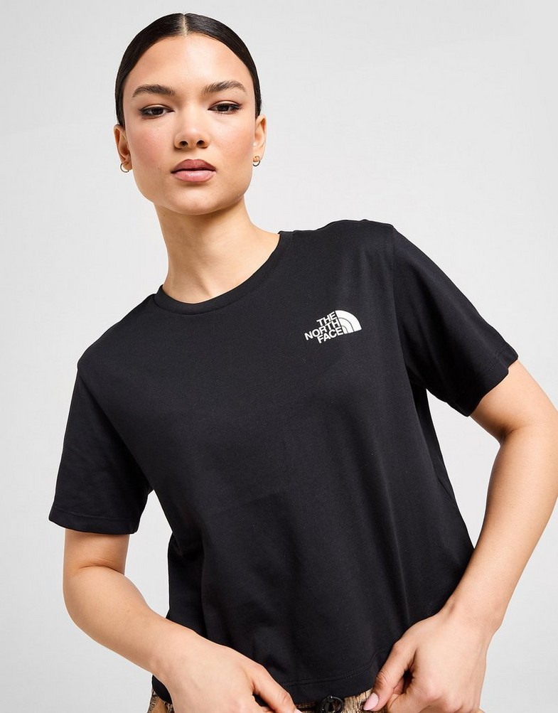 Női póló THE NORTH FACE PÓLÓ SIMPLE DOME CROP T BLK/WH NF0A87U4JK31 Fekete