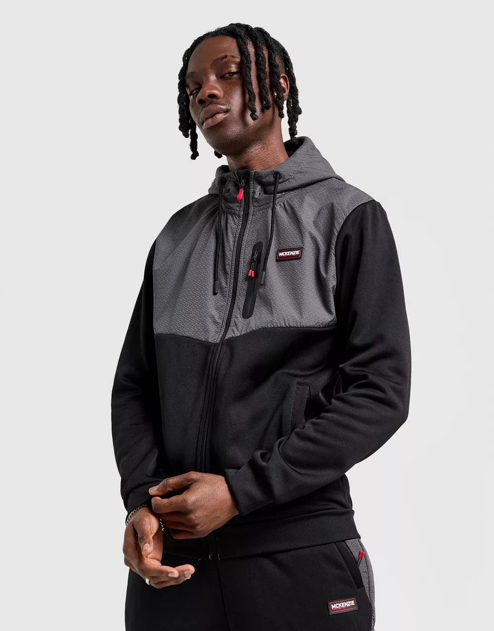 MCKENZIE КОФТА НА БЛИСКАВЦІ   З КАПЮШОНОМ CHAOS PLY BLK, фото 1 з 5