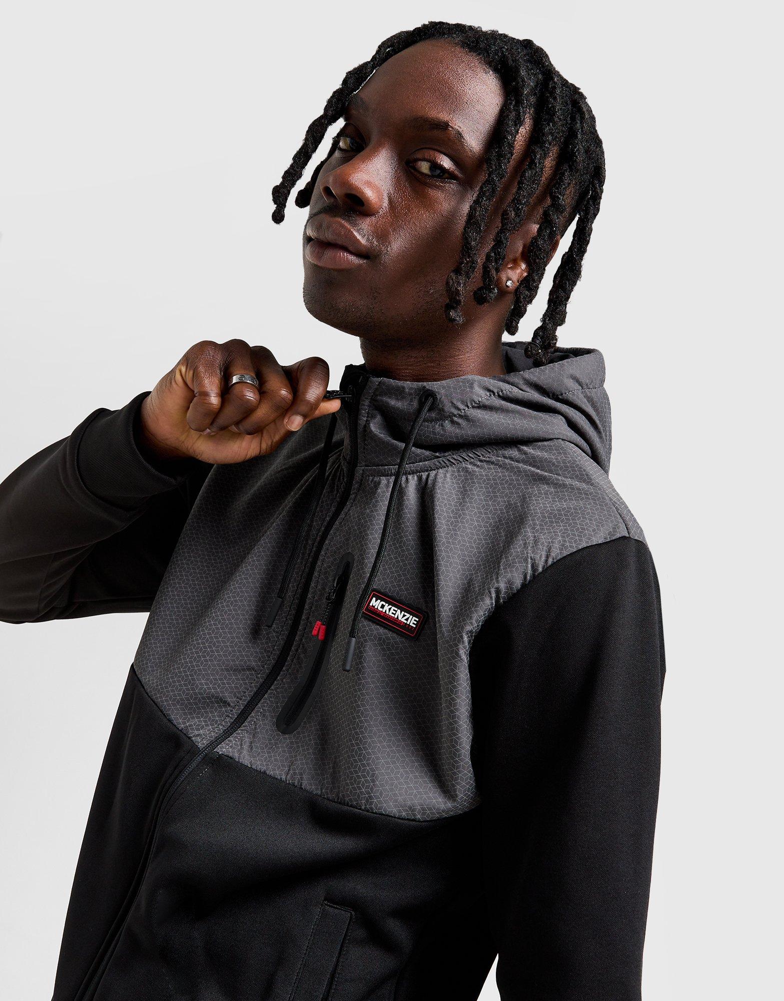 Muški gornji dio trenirke MCKENZIE VESTA RASKOPČANA   S KAPULJAČOM CHAOS PLY BLK MCKTM16410007 crna