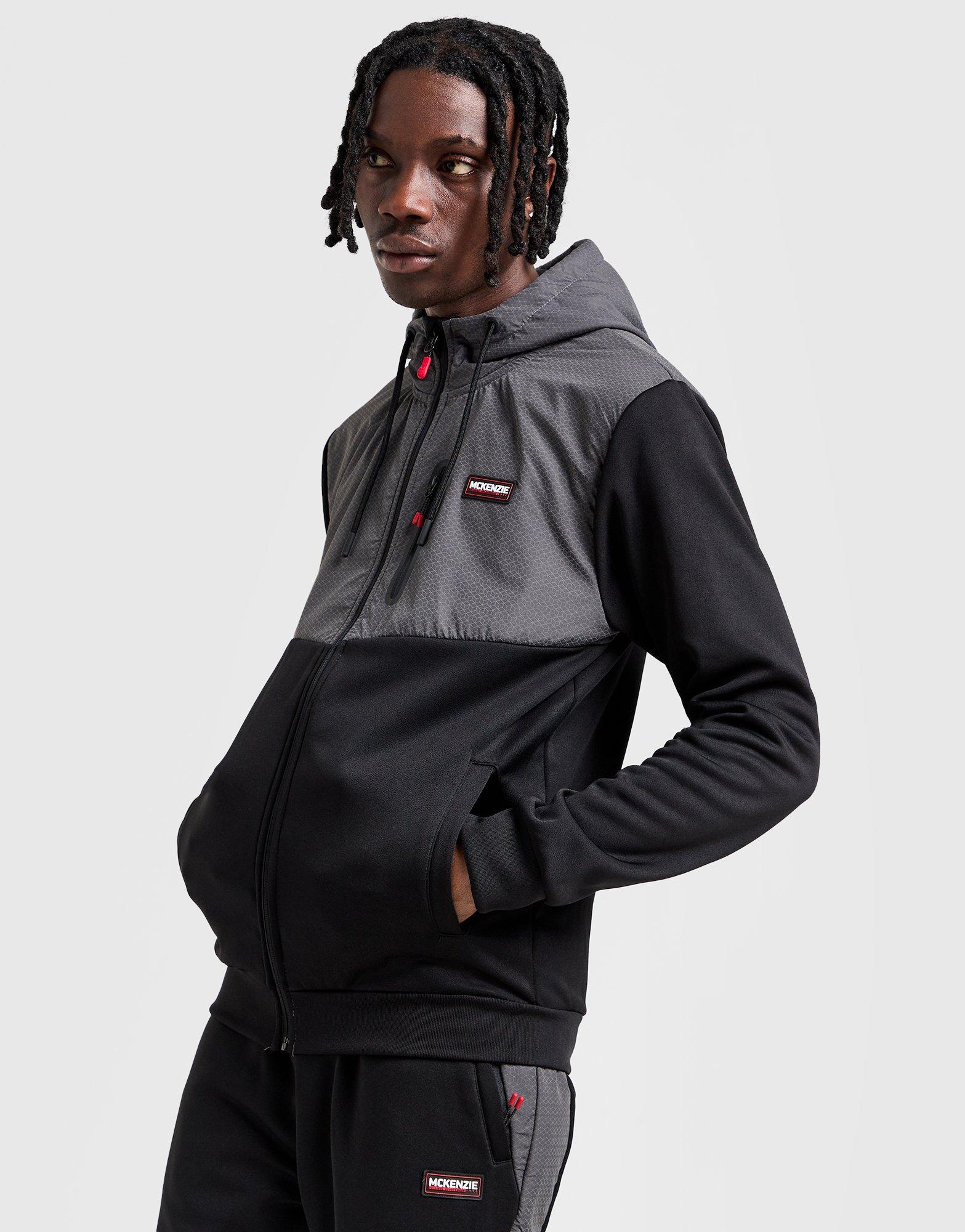 Muški gornji dio trenirke MCKENZIE VESTA RASKOPČANA   S KAPULJAČOM CHAOS PLY BLK MCKTM16410007 crna