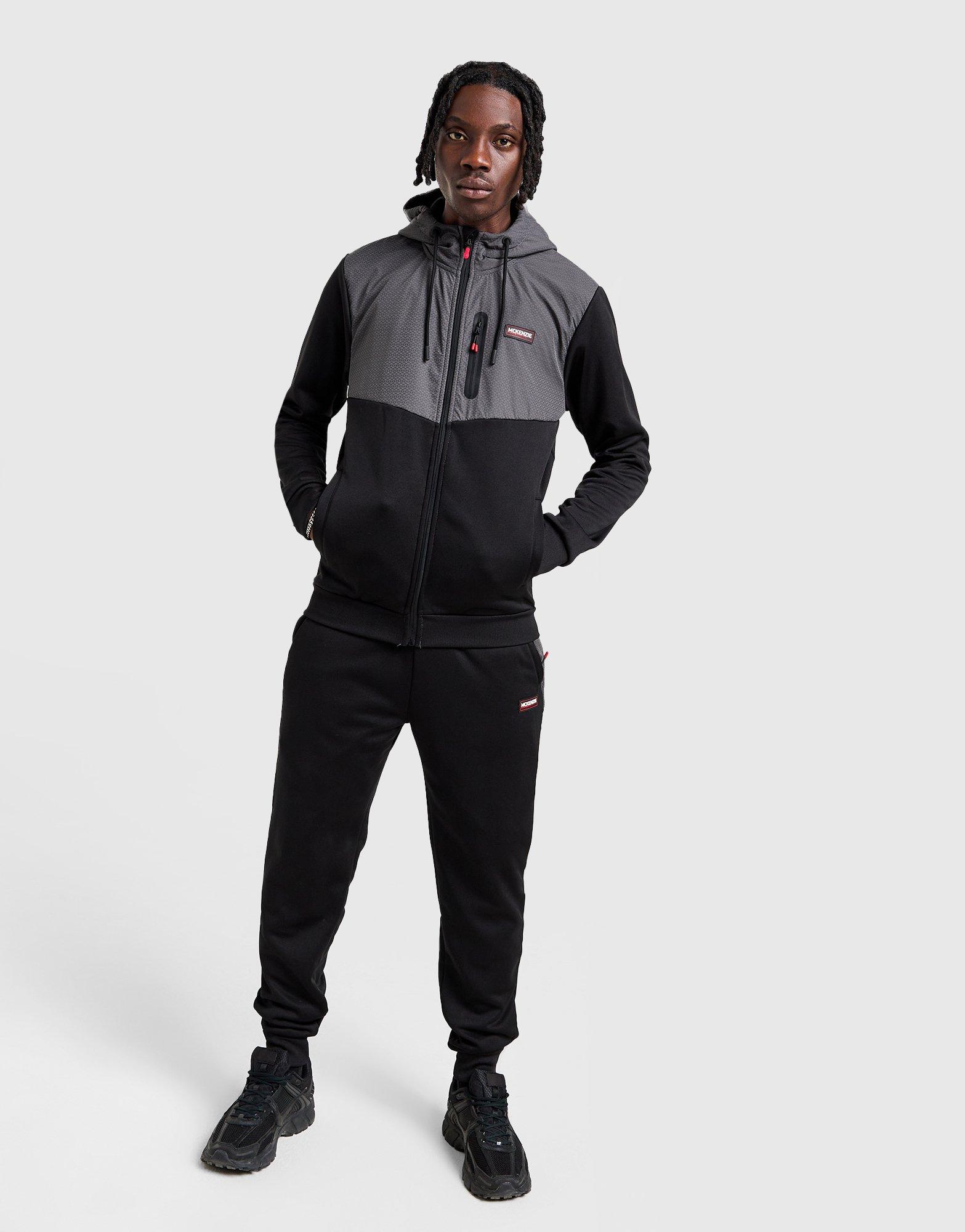 Muški gornji dio trenirke MCKENZIE VESTA RASKOPČANA   S KAPULJAČOM CHAOS PLY BLK MCKTM16410007 crna