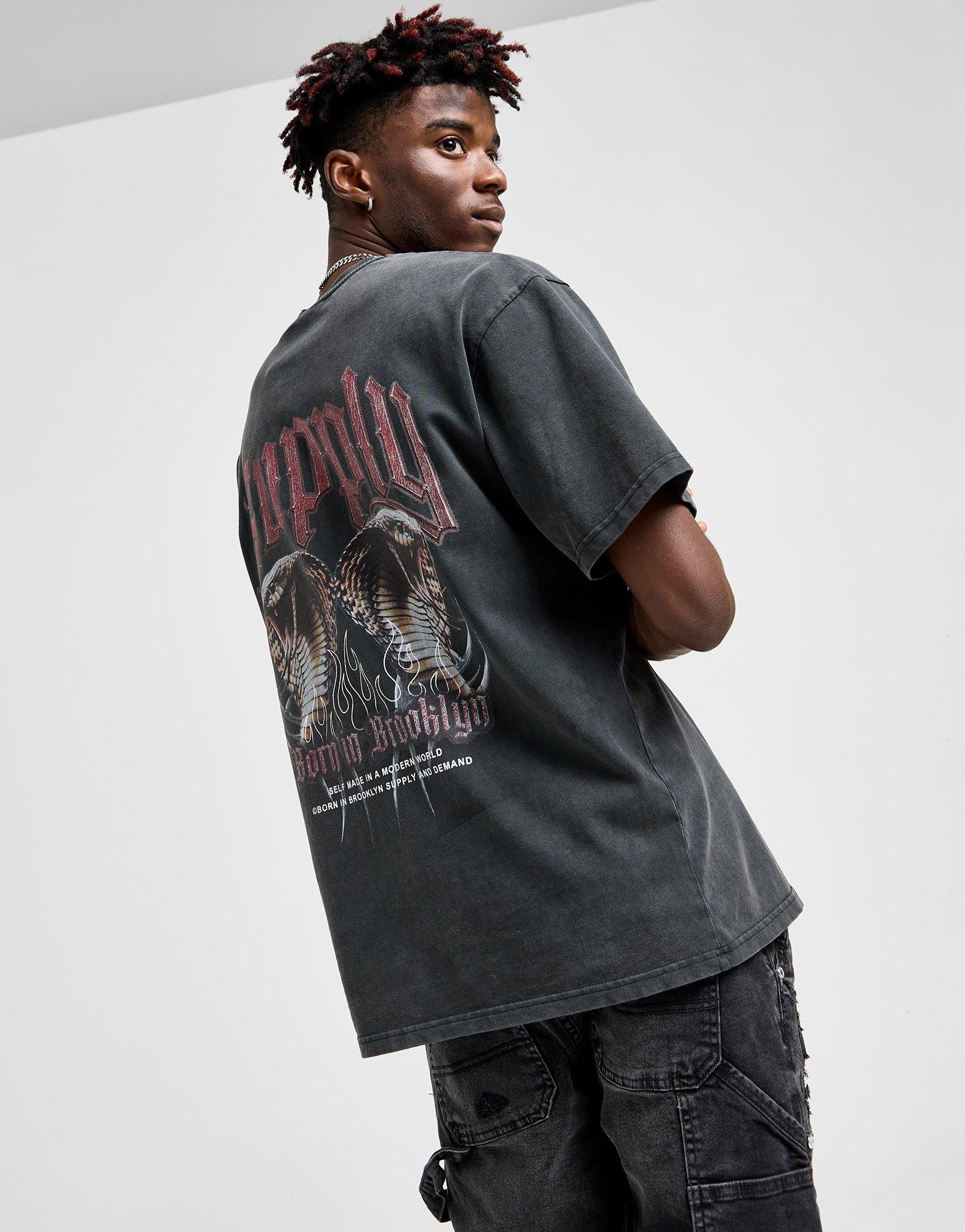 Koszulka, t-shirt męski SUPPLY & DEMAND T-SHIRT CATCHER TEE SUPTM17468007 Czarny