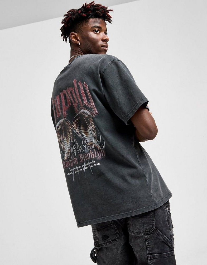 Чоловічі футболки SUPPLY & DEMAND ФУТБОЛКА CATCHER TEE SUPTM17468007 Чорний