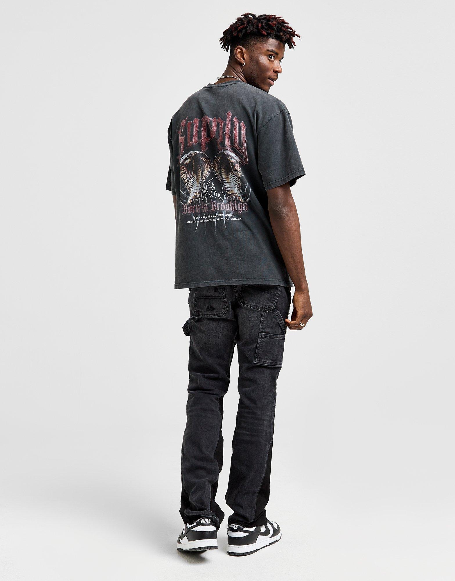 Koszulka, t-shirt męski SUPPLY & DEMAND T-SHIRT CATCHER TEE SUPTM17468007 Czarny