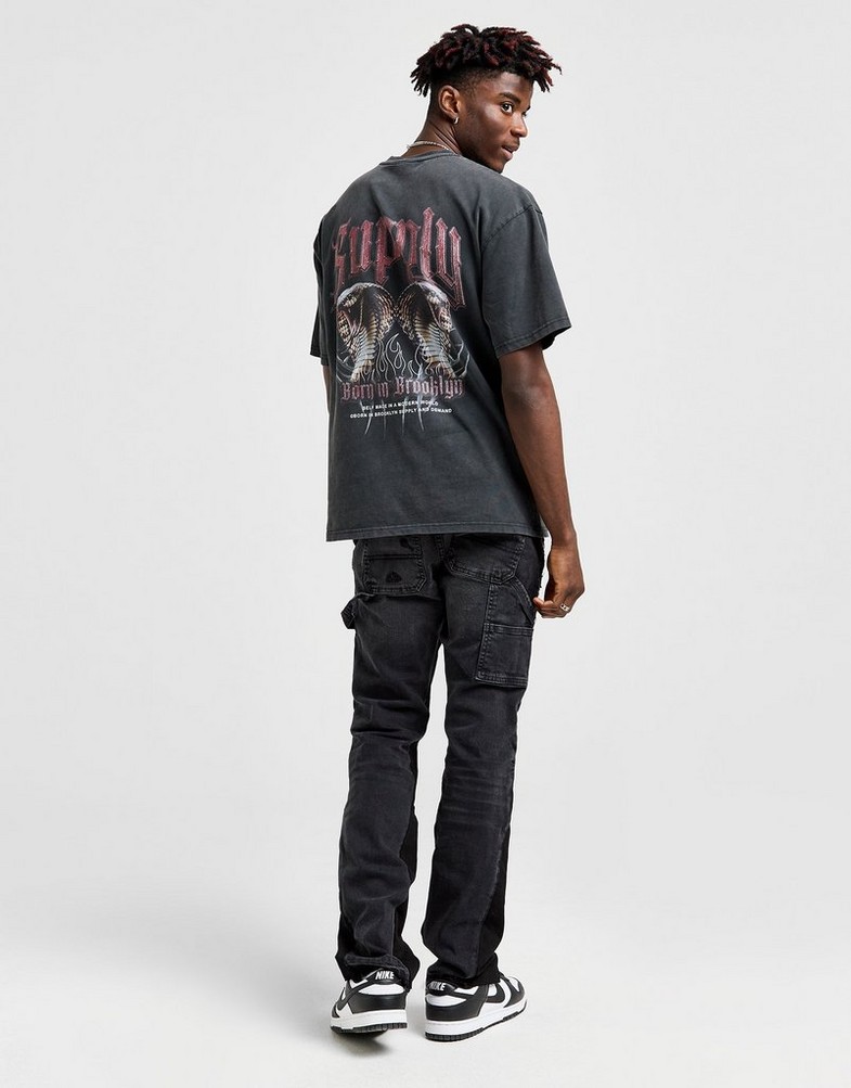 Чоловічі футболки SUPPLY & DEMAND ФУТБОЛКА CATCHER TEE SUPTM17468007 Чорний