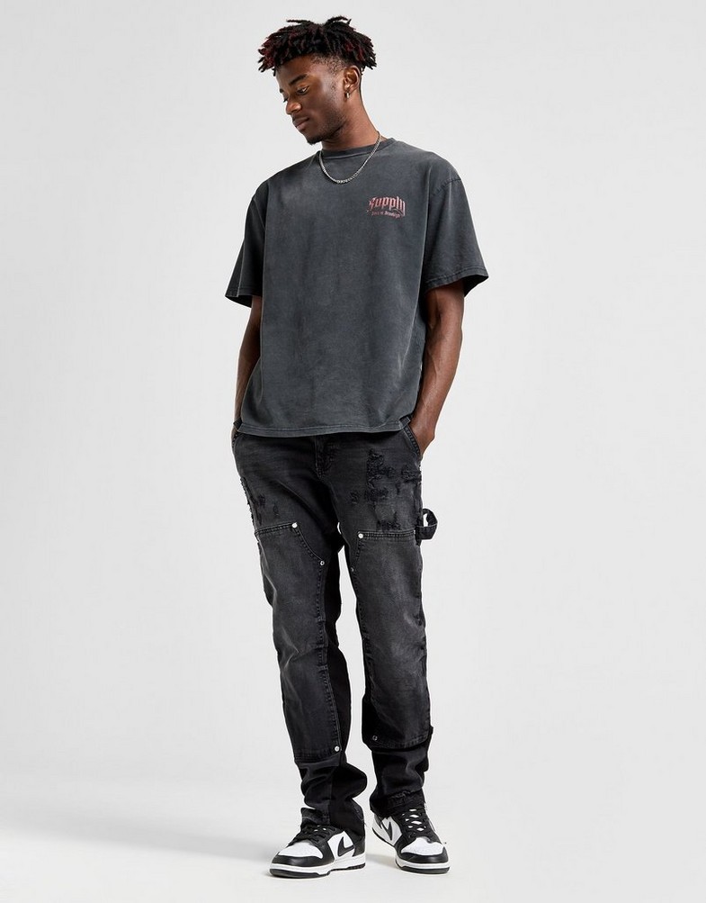 Чоловічі футболки SUPPLY & DEMAND ФУТБОЛКА CATCHER TEE SUPTM17468007 Чорний