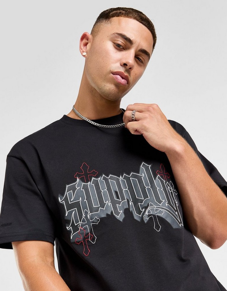 Чоловічі футболки SUPPLY & DEMAND ФУТБОЛКА CODEY TEE SUPTM17225007 Чорний