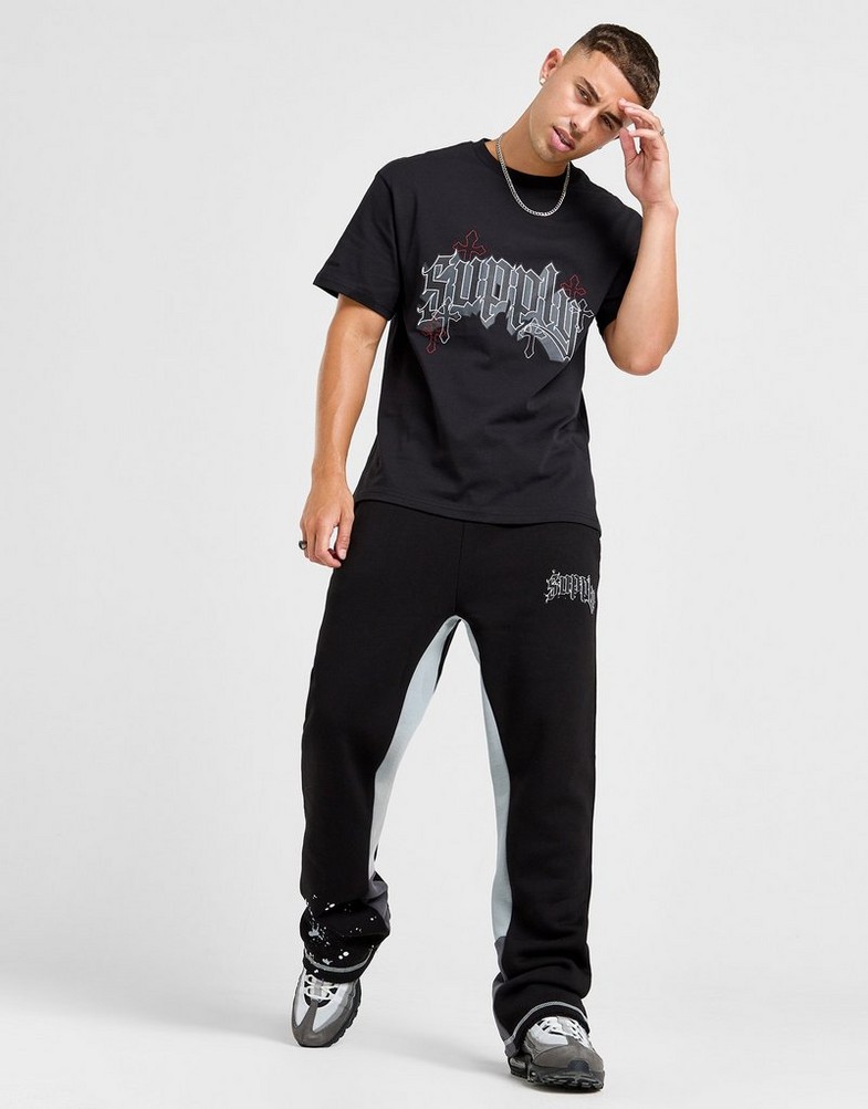 Чоловічі футболки SUPPLY & DEMAND ФУТБОЛКА CODEY TEE SUPTM17225007 Чорний