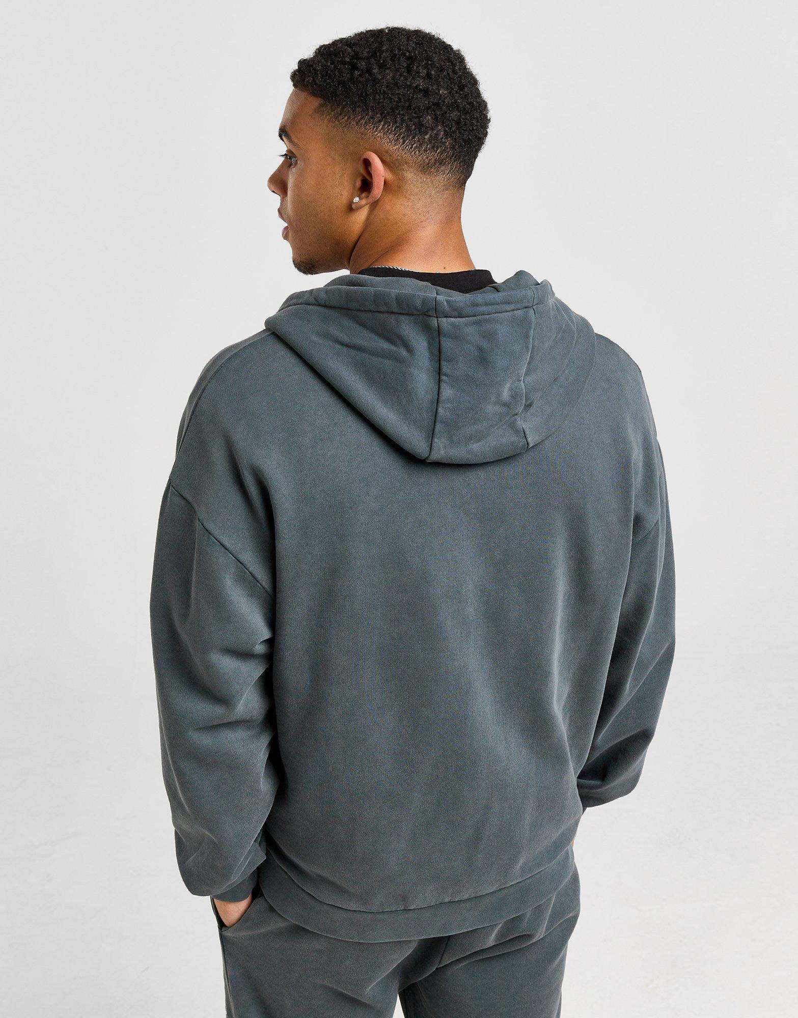 Férfi pulóverek SUPPLY & DEMAND PULÓVER CIPZÁRAS KAPUCNIS LOGAN SUPTM17229007 Szürke