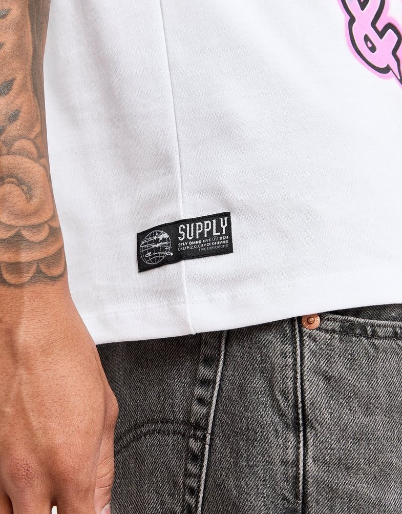 Tricou pentru bărbați SUPPLY & DEMAND TRICOU MIAMI TEE SUPTM17363010 Alb