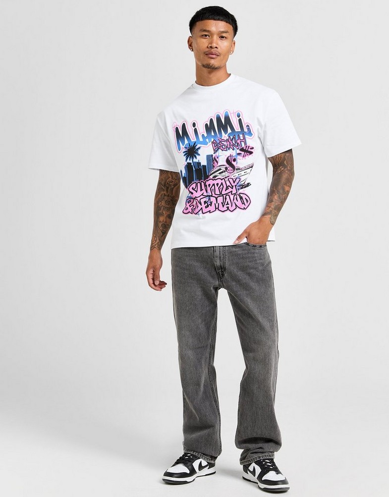Tricou pentru bărbați SUPPLY & DEMAND TRICOU MIAMI TEE SUPTM17363010 Alb