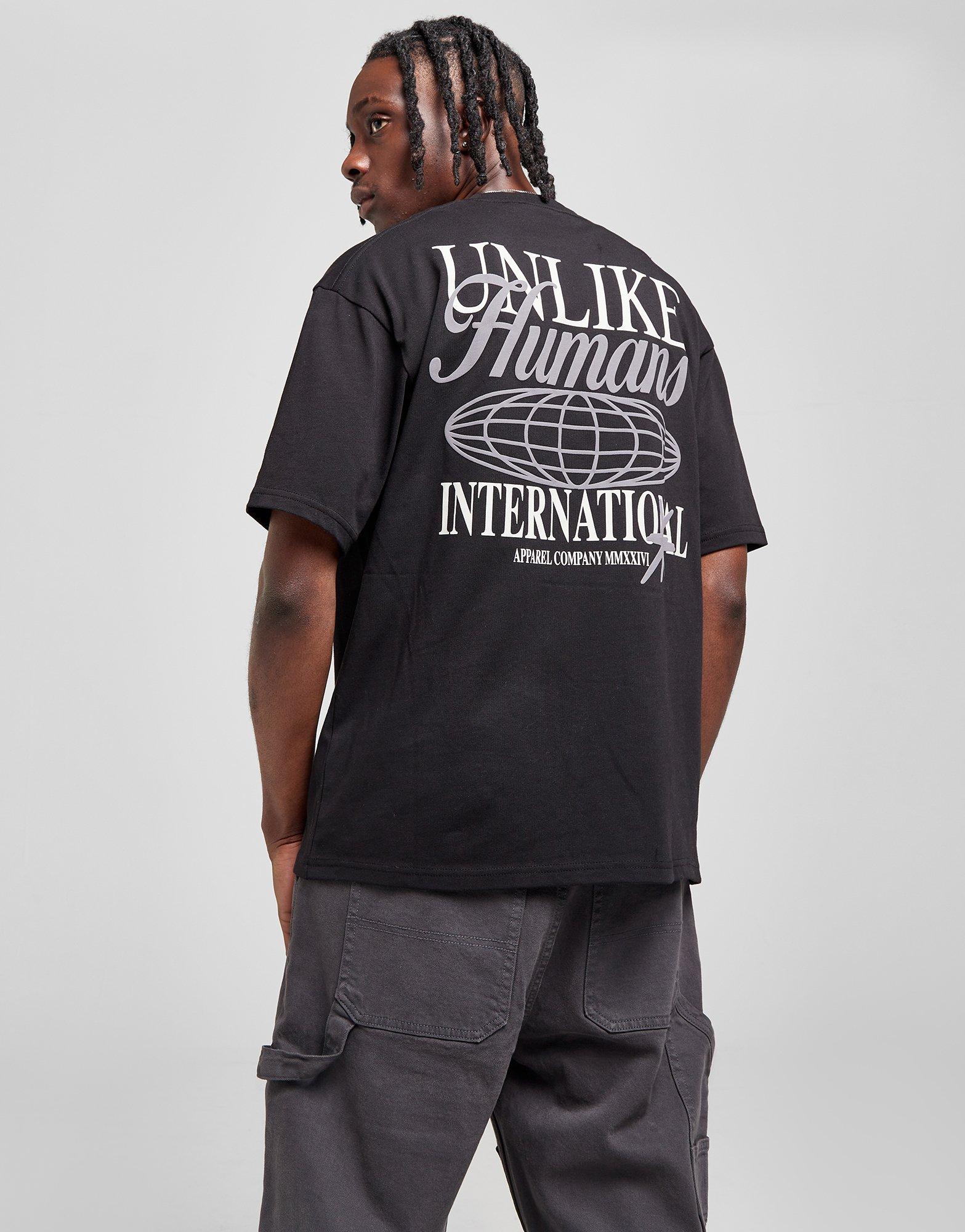 Pánske tričko UNLIKE HUMANS TRIČKO GLOBAL TEE BLK-BLK TRIČKO ULHTM10177007 Černá