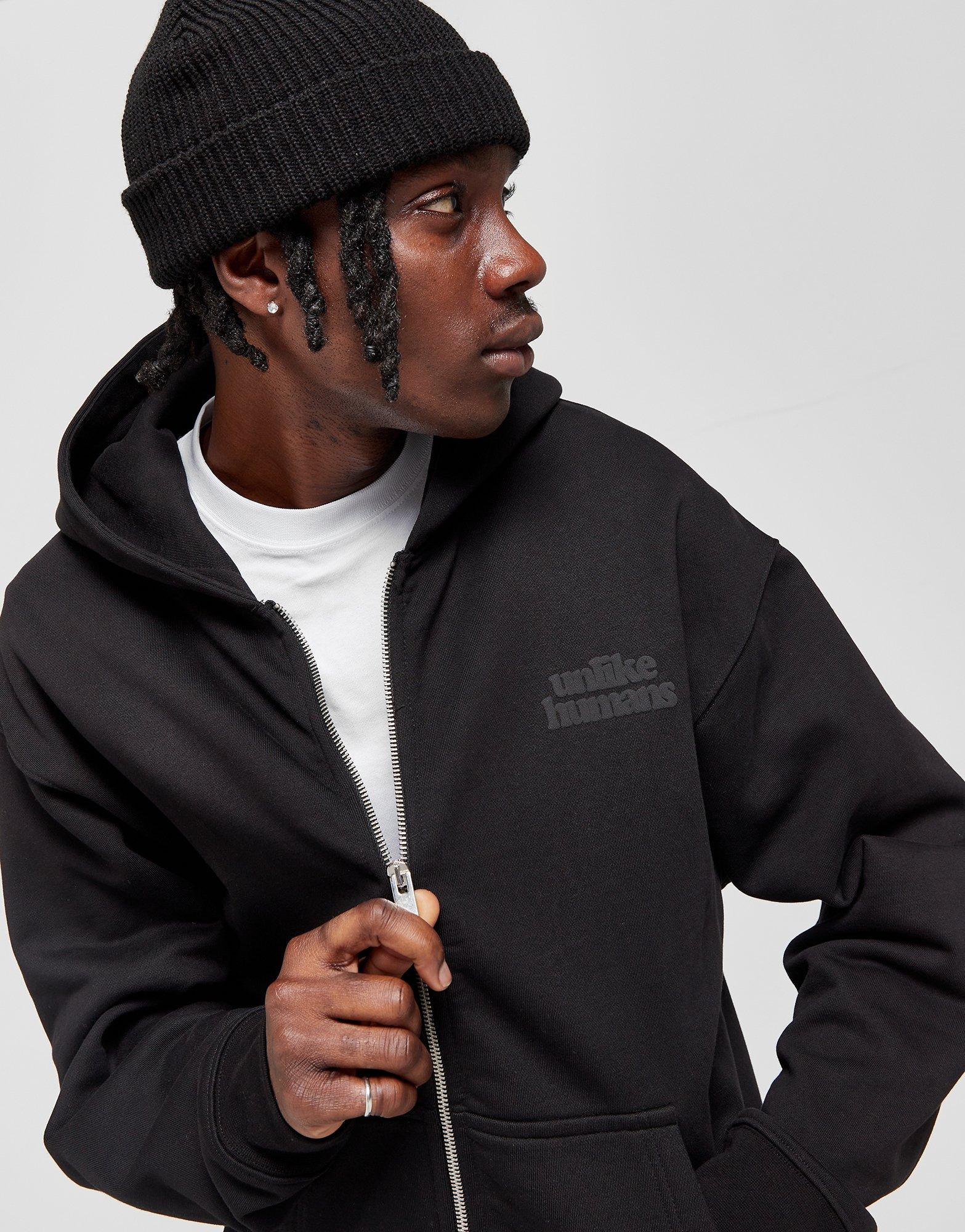 Unlike Humans Mikina S Kapucí Bubble Zt Blk-Blk Sweatshirt