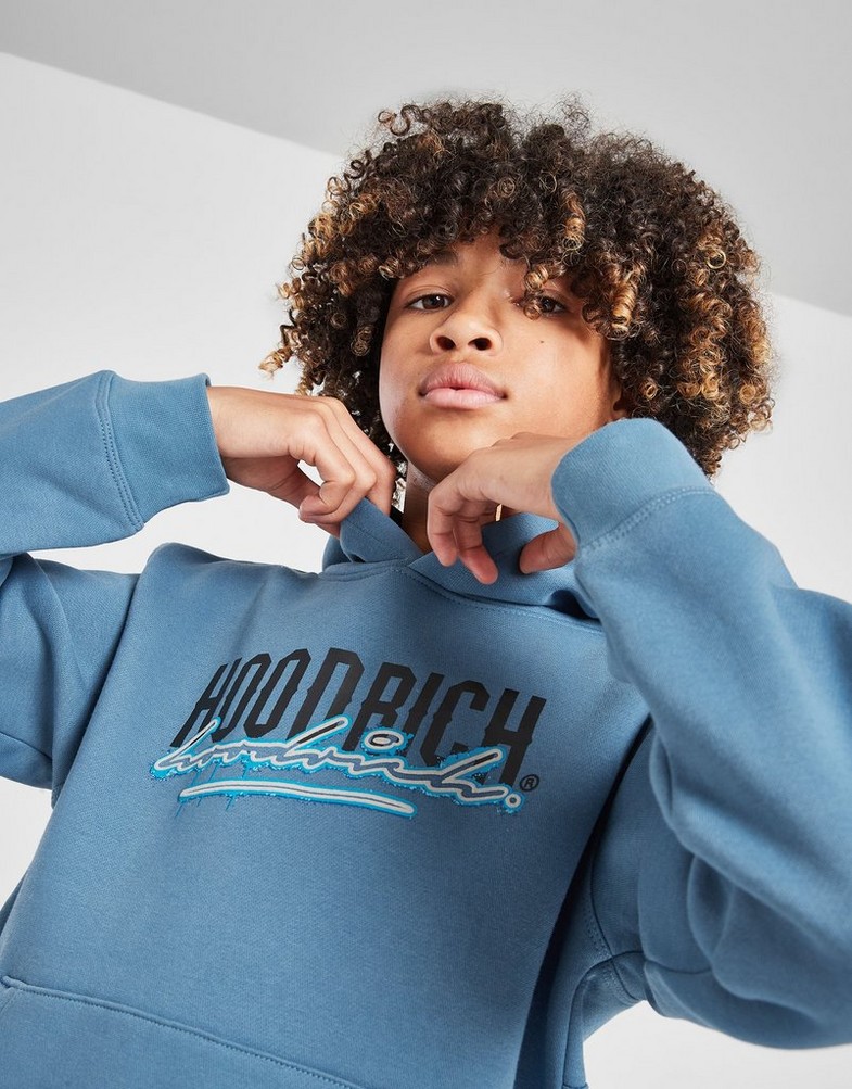 HOODRICH BLUZA Z KAPTUREM SPLATTER HD BLUE HJ-0424-0050 Niebieski