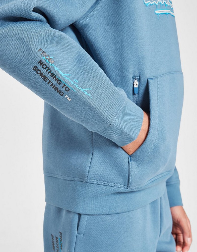 HOODRICH BLUZA Z KAPTUREM SPLATTER HD BLUE HJ-0424-0050 Niebieski