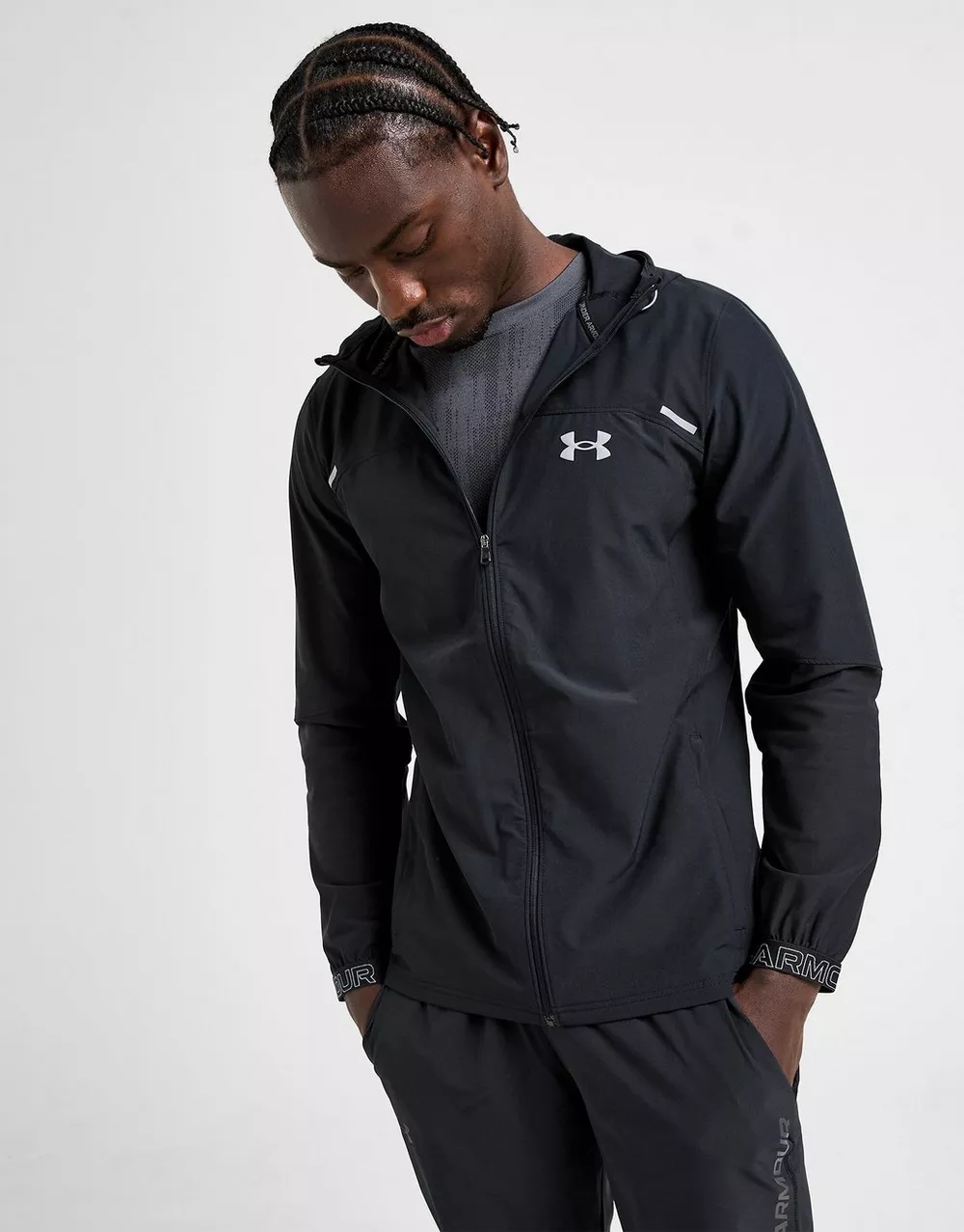 UNDER ARMOUR КОФТА НА БЛИСКАВЦІ   З КАПЮШОНОМ VANISH WVN, фото 1 з 6