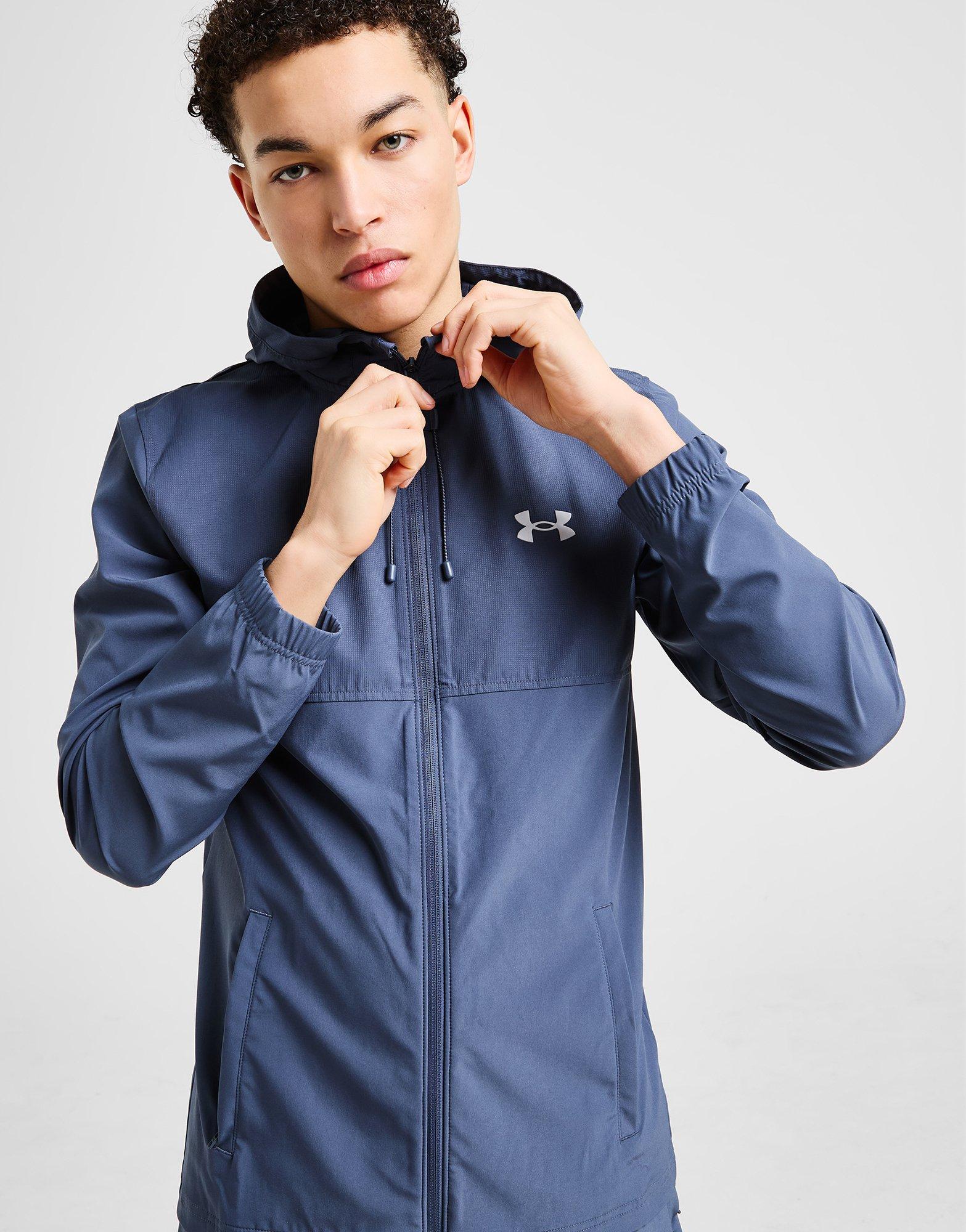 Férfi pulóverek UNDER ARMOUR PULÓVER CIPZÁRAS KAPUCNIS LOCKUP WVN 6001616-044 Szürke