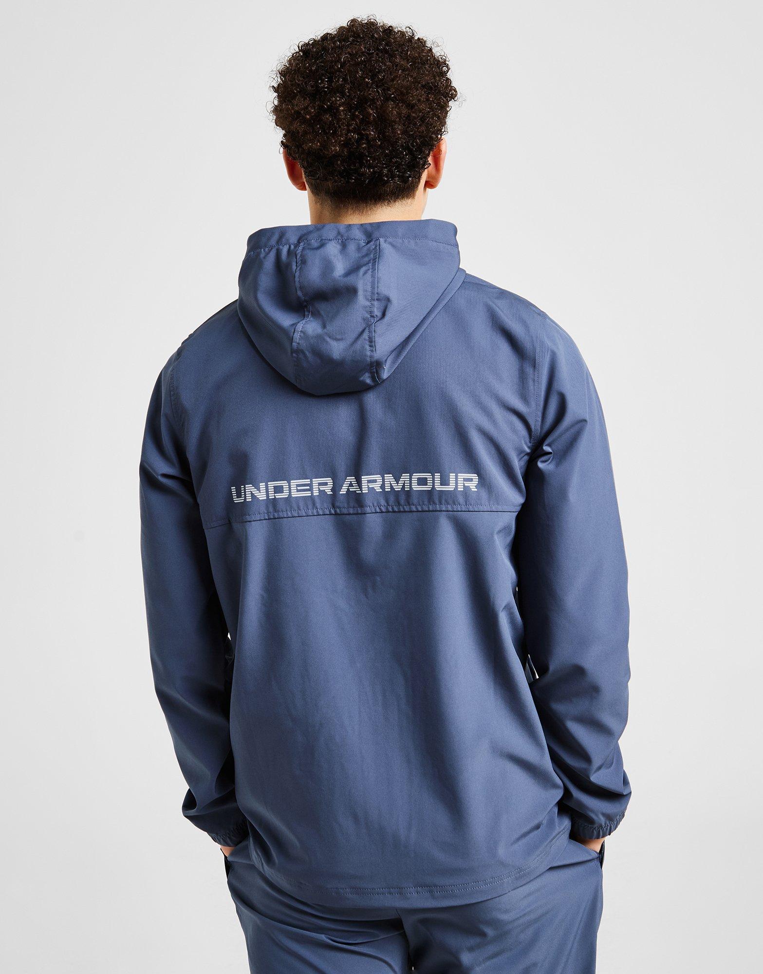 Férfi pulóverek UNDER ARMOUR PULÓVER CIPZÁRAS KAPUCNIS LOCKUP WVN 6001616-044 Szürke