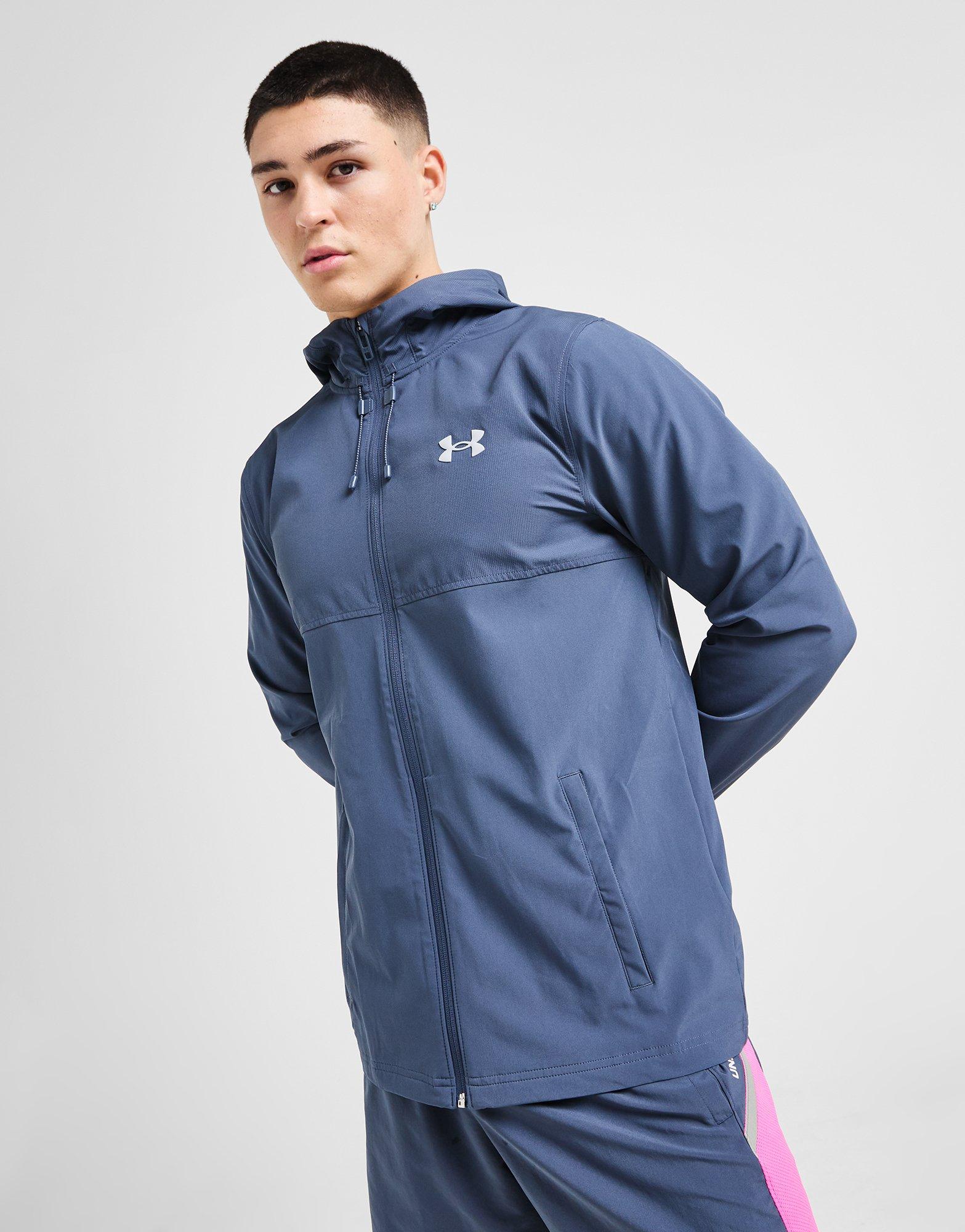 Férfi pulóverek UNDER ARMOUR PULÓVER CIPZÁRAS KAPUCNIS LOCKUP WVN 6001616-044 Szürke