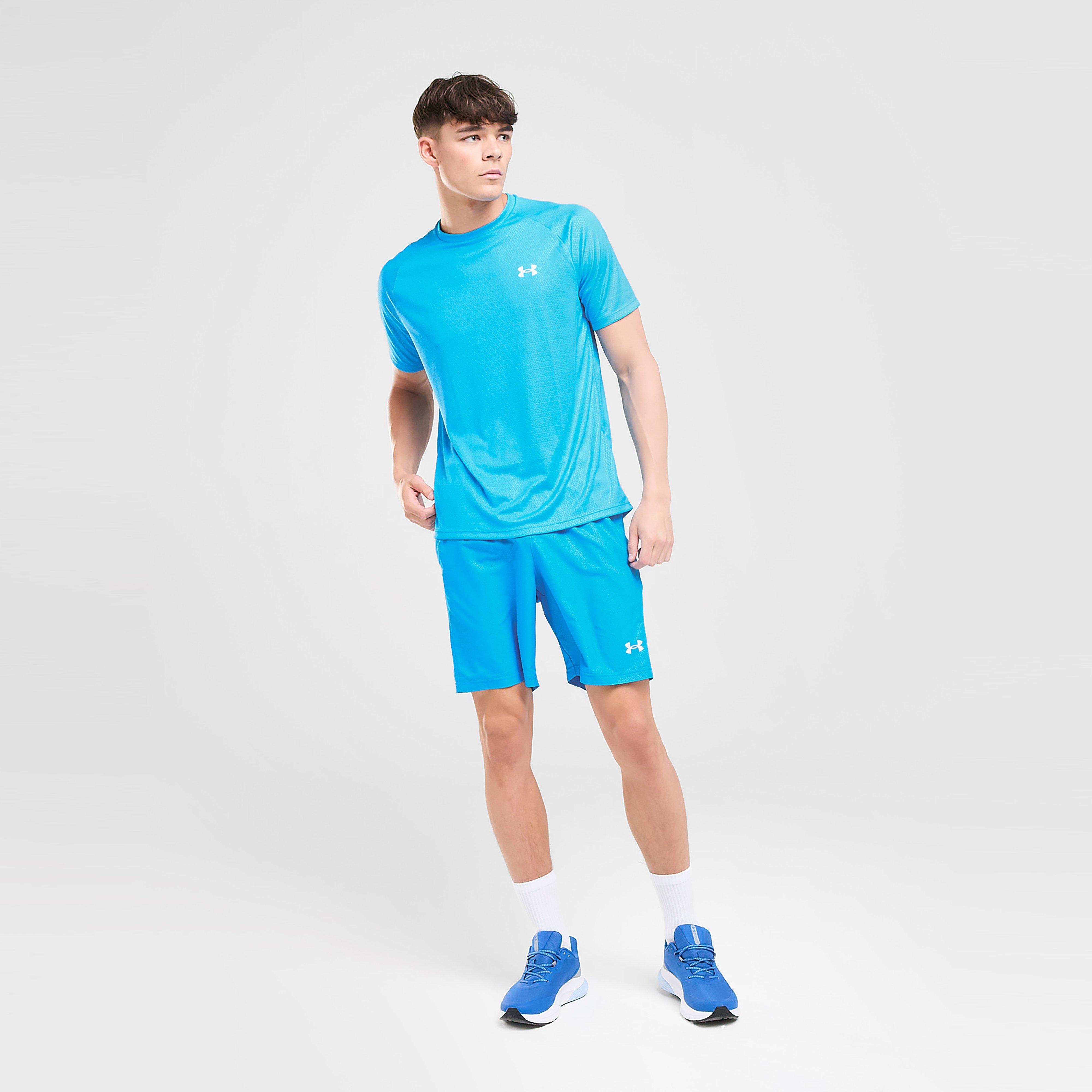 Pánske tričko UNDER ARMOUR TRIČKO TECH EMBOSS TEE ELEC BLU
