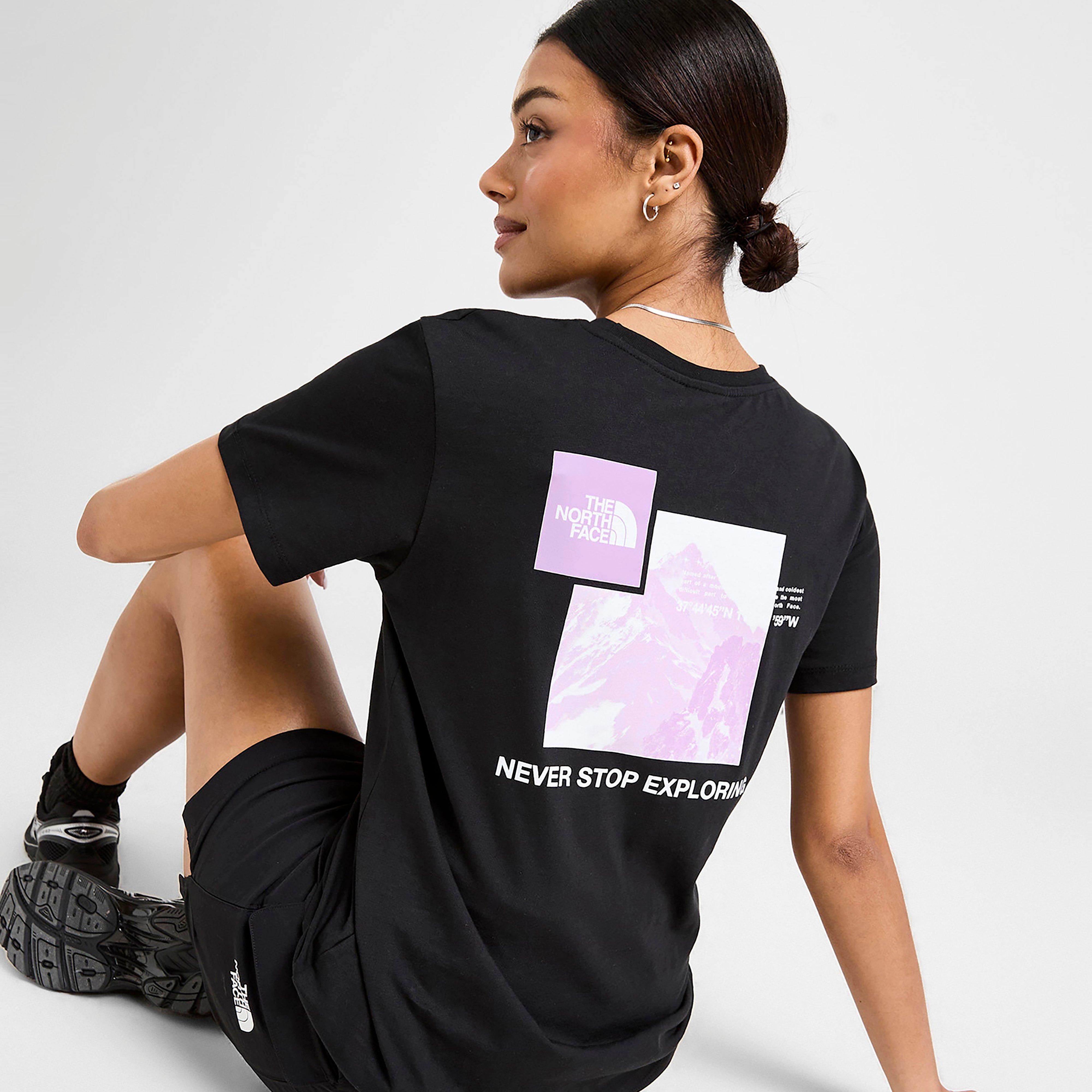 Жіночі футболки THE NORTH FACE ФУТБОЛКА MTN BOX GRPH T BLK/PNK