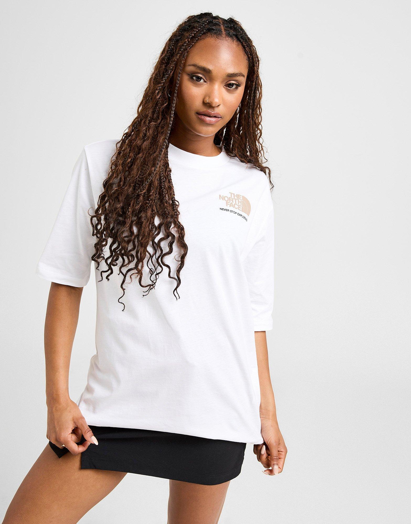 THE NORTH FACE T-SHIRT SWIRL GRPH BF T WHT/BGE NF0A8CBSFN41
