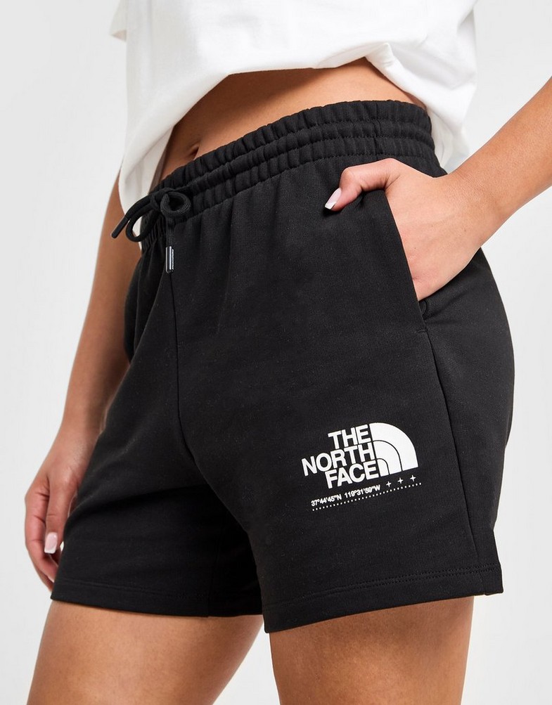 Pantaloni scurți pentru femei THE NORTH FACE PANTALONI SCURȚI   TECH GRPH SHORT BLK/WH NF0A8CBHJK31 Negru