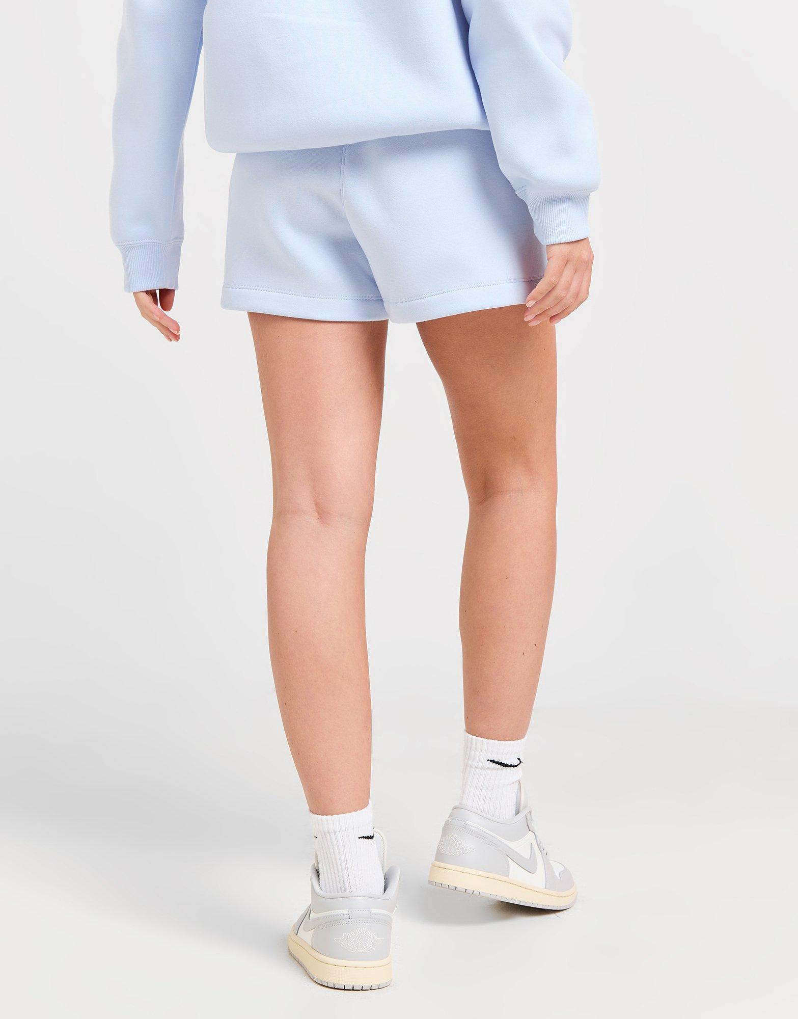 Krótkie spodenki, szorty damskie JORDAN SZORTY W J BRKLN FLC SHORT 24 FV7080-407 Niebieski