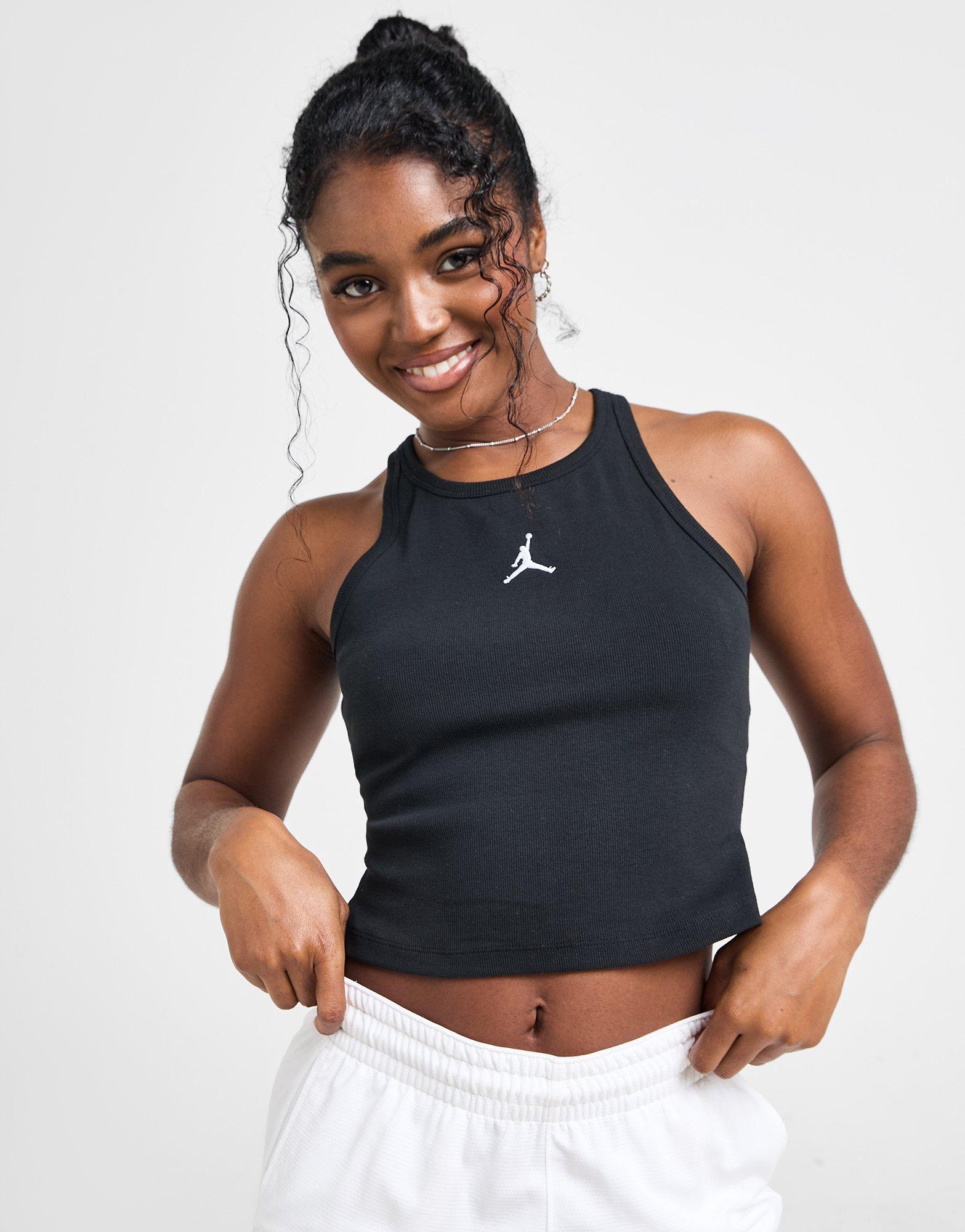 Női top JORDAN TANK W J ESSEN RIB TANK HF9474-010 Fekete