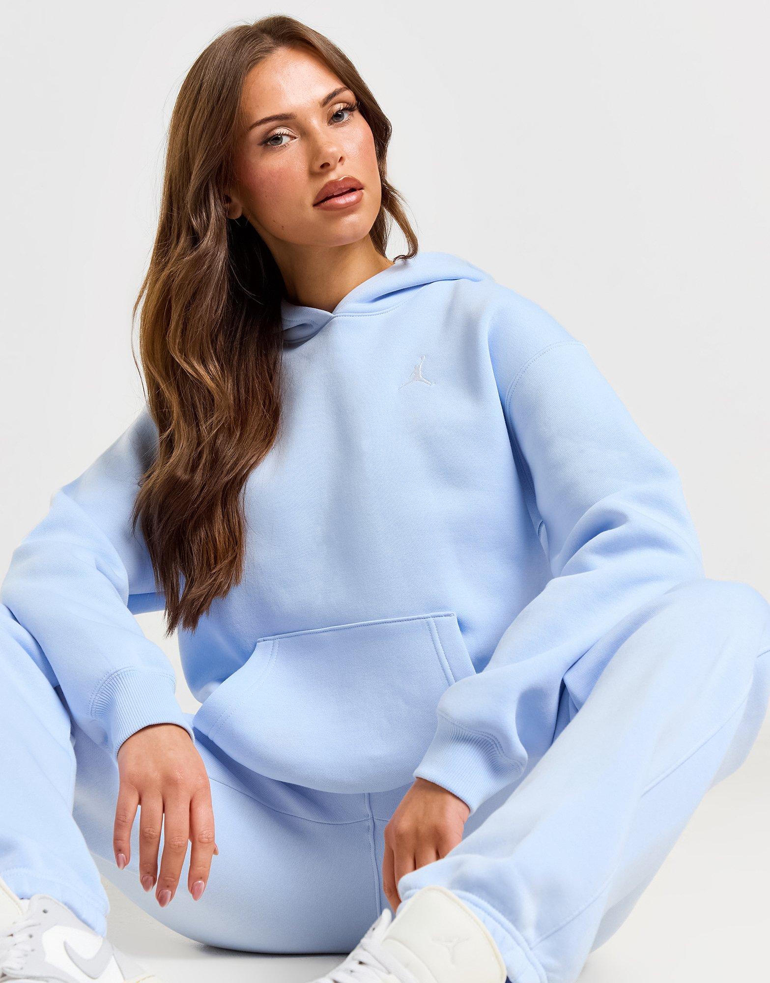 Bluză pentru femei JORDAN BLUZĂ CU GLUGĂ W J BRKLN FLC PO 24 FV7071-407 Albastru