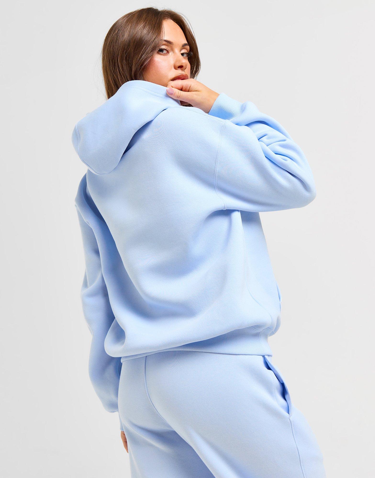 Bluză pentru femei JORDAN BLUZĂ CU GLUGĂ W J BRKLN FLC PO 24 FV7071-407 Albastru