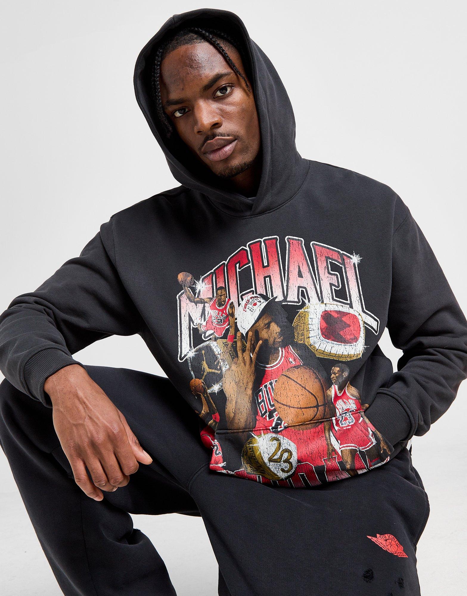 Férfi pulóverek JORDAN PULÓVER KAPUCNIS M J FLIGHT GFX FLC HJ4396-045 Fehér