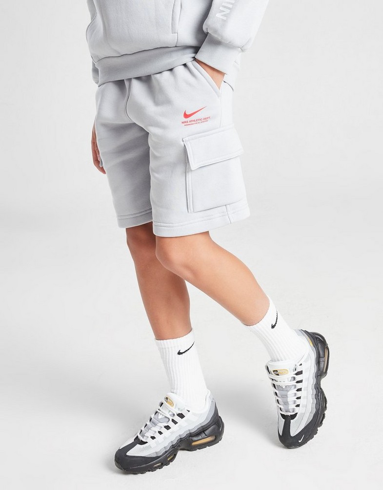 Krótkie spodenki, szorty dziecięce NIKE SZORTY B NSW SI FLC CARGO SHORT BB B HV6971-012 Szary