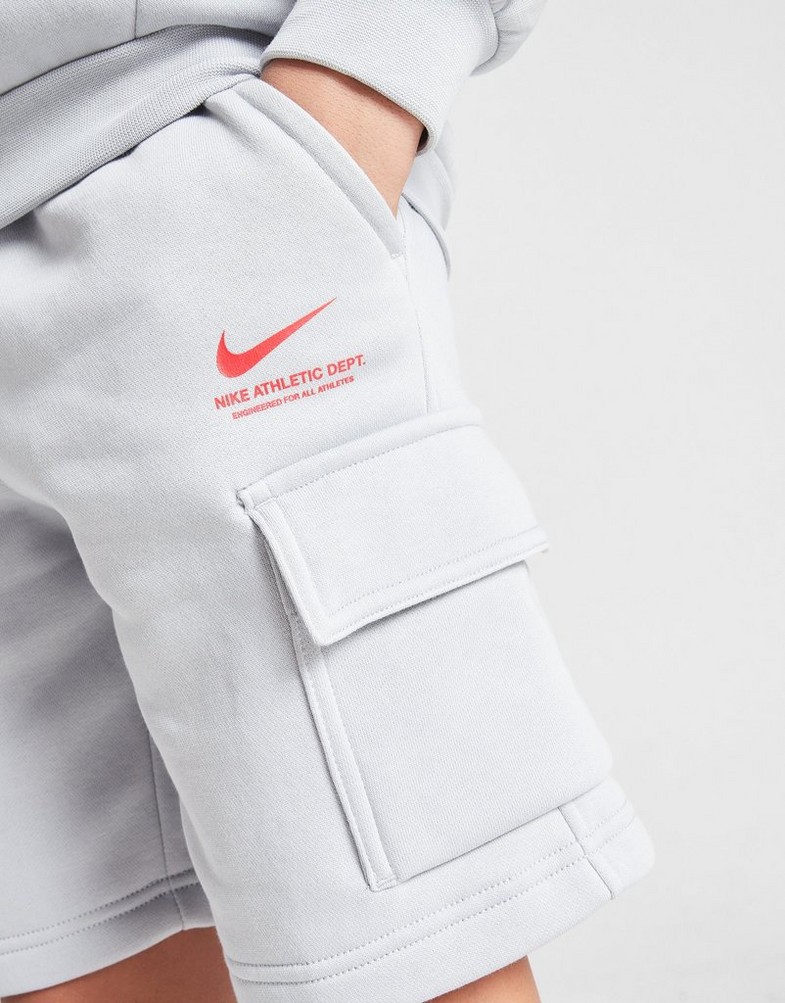 Dětské kraťasy NIKE ŠORTKY  B NSW SI FLC CARGO SHORT BB B HV6971-012 Šedá