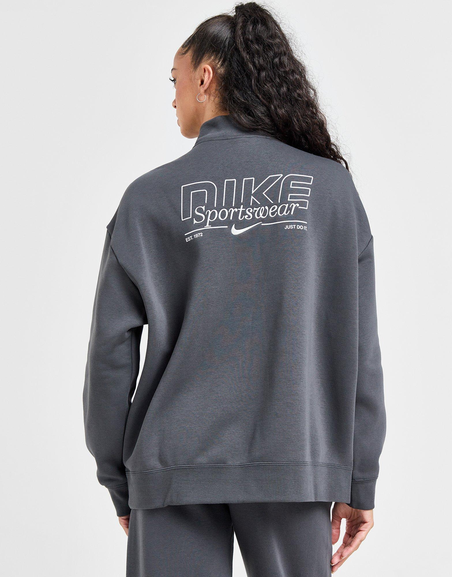 NIKE BLUZA ROZPINANA W NSW FLC QZ GLS HV6071-060 | kolor Szary