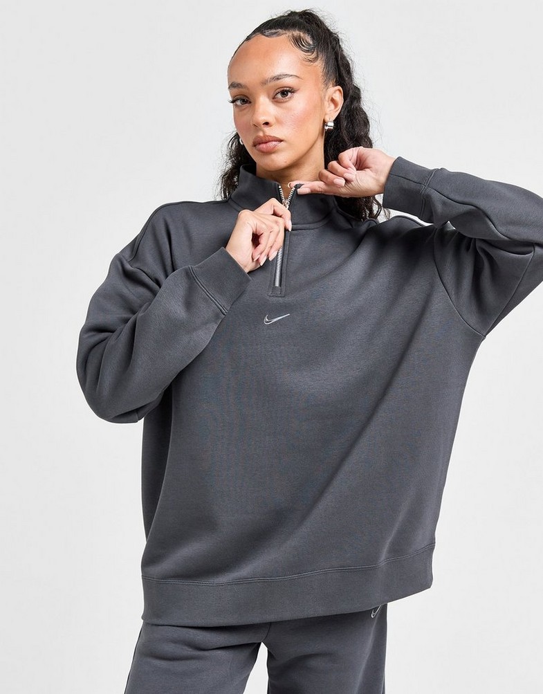 Жіночі кофти NIKE КОФТА НА БЛИСКАВЦІ W NSW FLC QZ GLS HV6071-060 Сірий