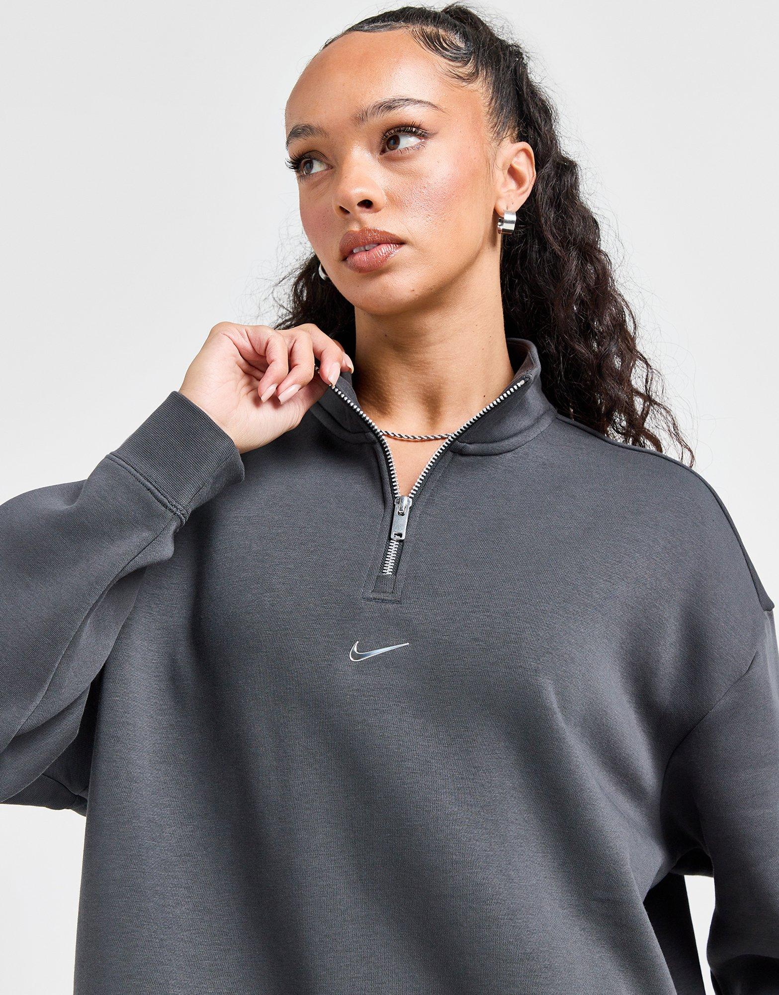 Dámská mikina NIKE MIKINA ROZEPÍNACÍ W NSW FLC QZ GLS HV6071-060 Šedá