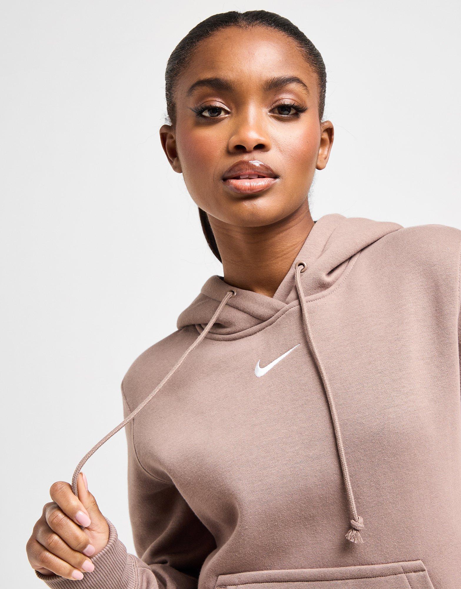Moteriškas džemperis NIKE DŽEMPERIS SU GOBTUVU W   NSW PHNX FLC STD PO HOODIE HF6839-233 Ruda