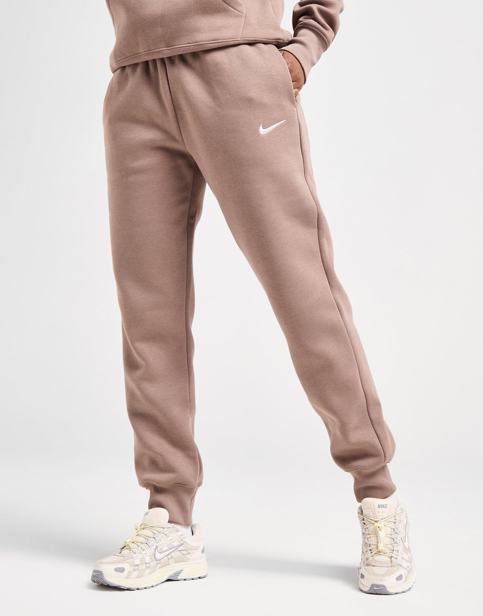 NIKE SPODNIE W NSW PHNX FLC MR PANT STD FZ7626-233 Brązowy