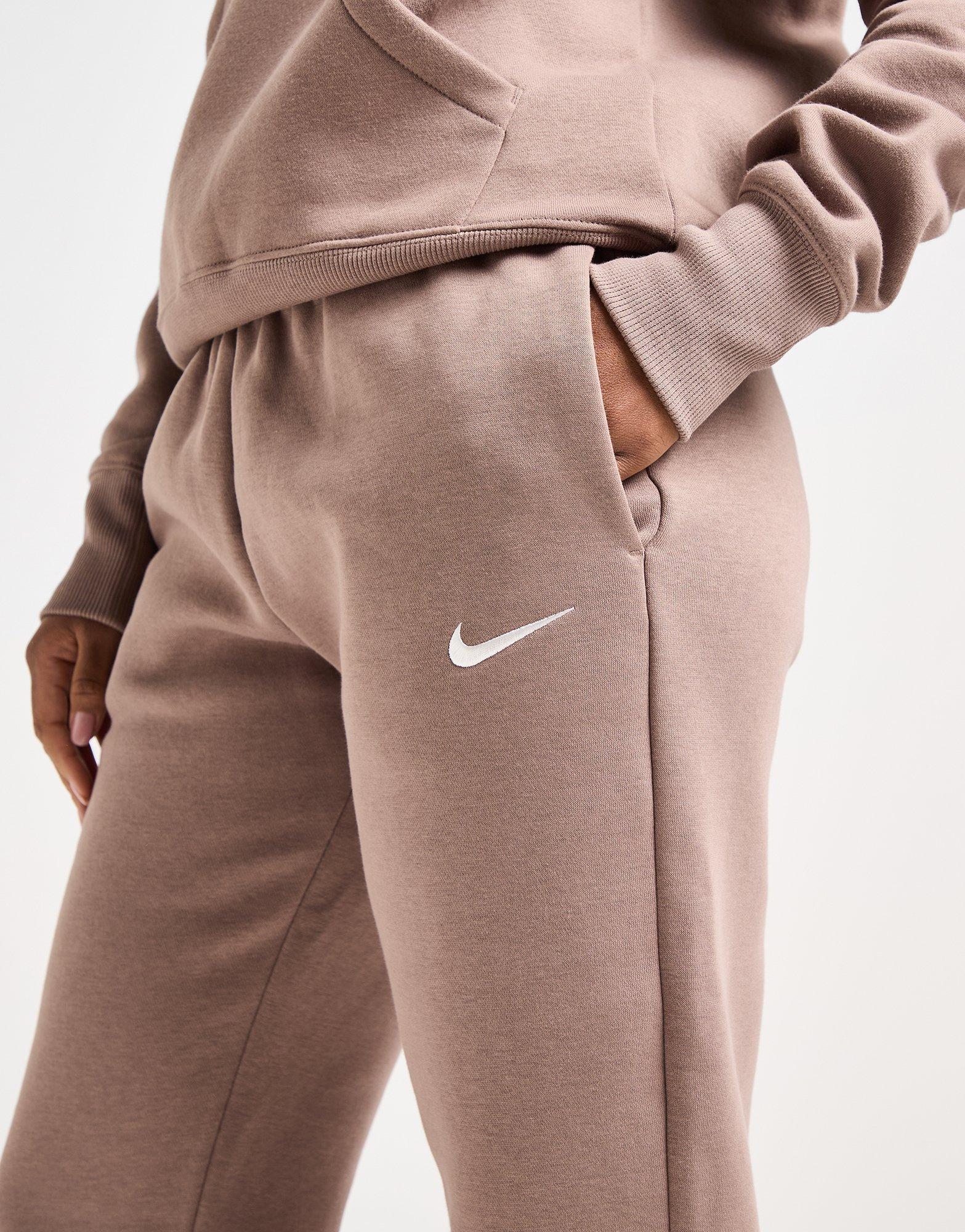 NIKE SPODNIE W NSW PHNX FLC MR PANT STD FZ7626-233 Brązowy