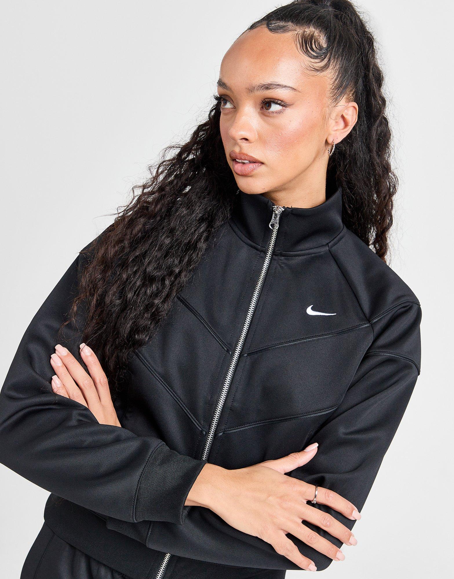 Жіночі кофти NIKE КОФТА НА БЛИСКАВЦІ W NSW NK WR POLY KNIT JKT HJ0975-010 Чорний