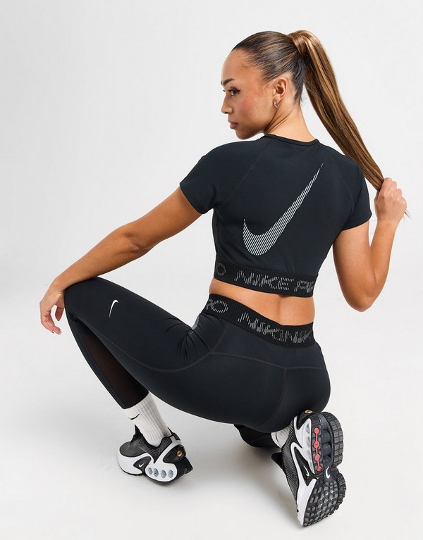 Nike Top W Nike Pro Df Ss Crop Top Gx - obrazek 2