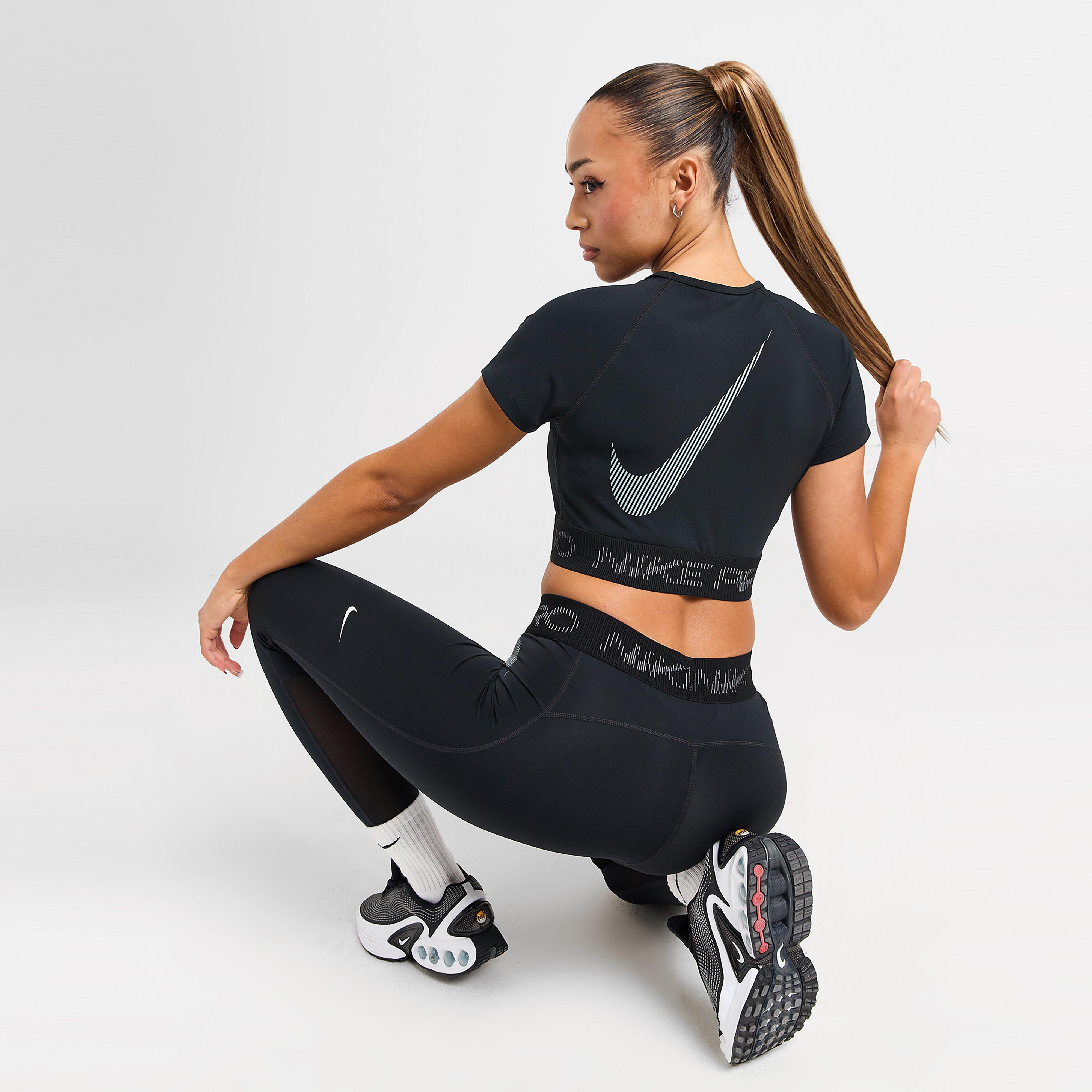Női top NIKE TOP W NIKE PRO DF SS CROP TOP GX