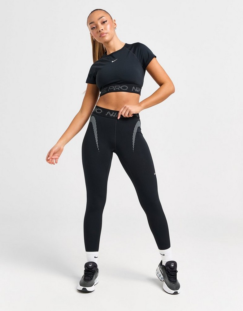 NIKE TOP W NIKE PRO DF SS CROP TOP GX