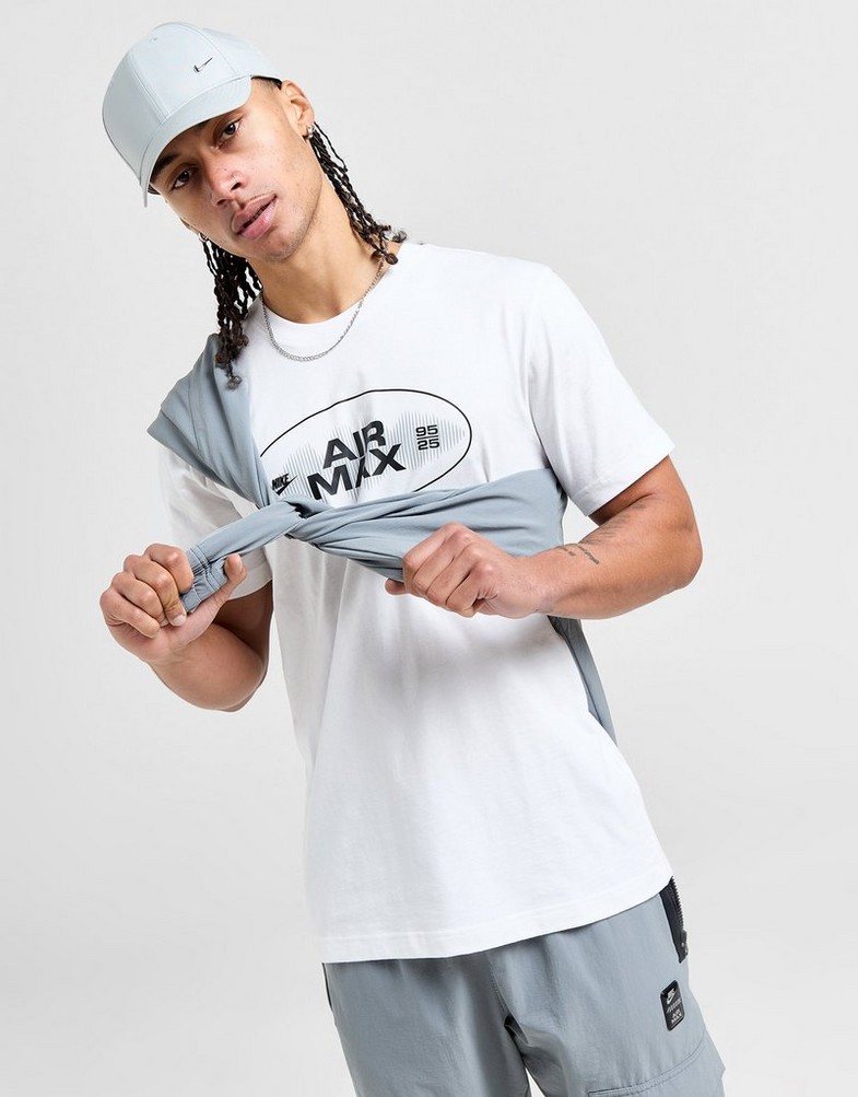 Koszulka, t-shirt męski NIKE T-SHIRT M NSW AIRMAX SS TEE HQ4898-100 Biały