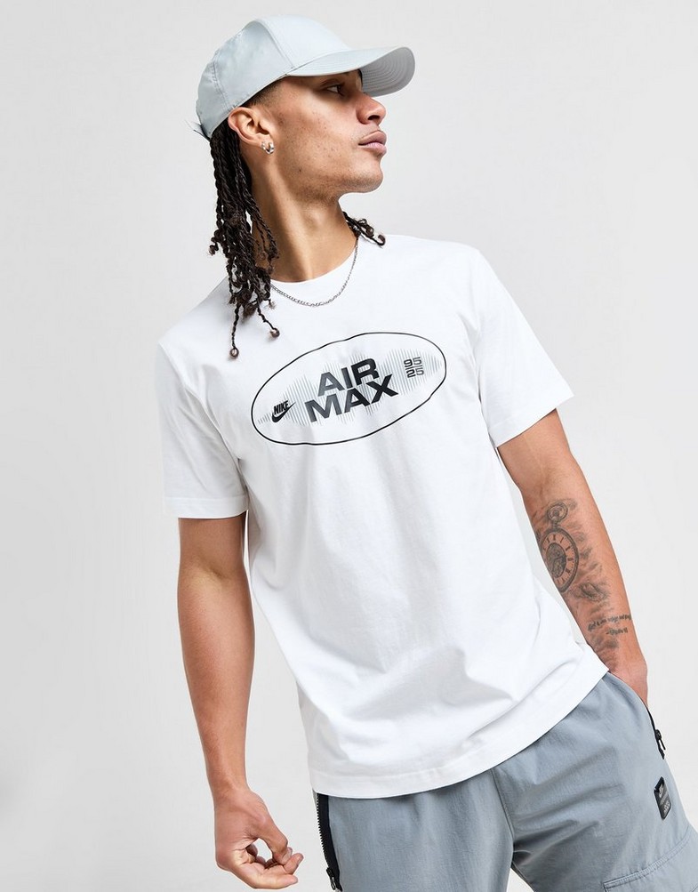 Koszulka, t-shirt męski NIKE T-SHIRT M NSW AIRMAX SS TEE HQ4898-100 Biały