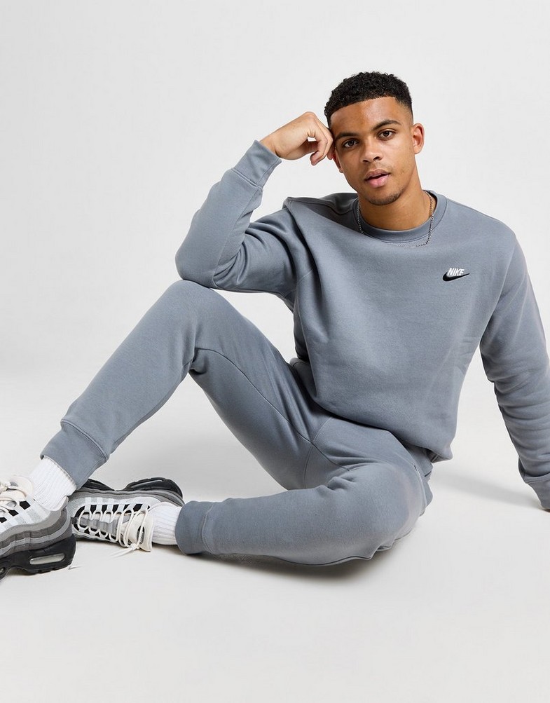 Bluza męska NIKE BLUZA M NSW CLUB DT CREW BB DQ8383-067 Szary