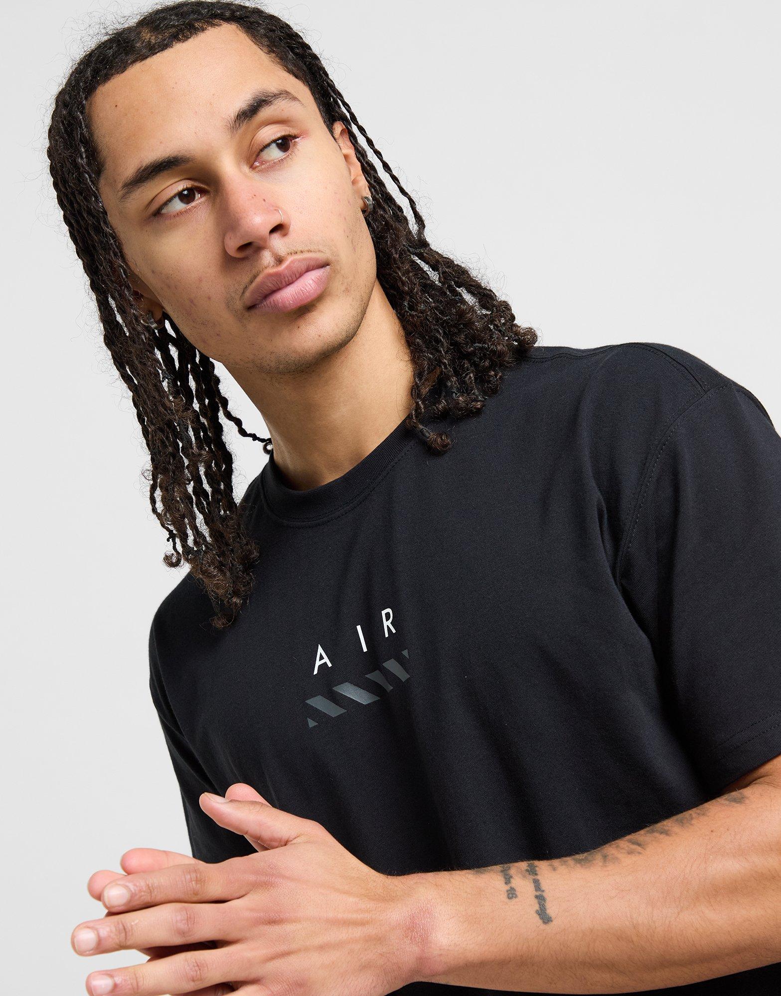 Koszulka, t-shirt męski NIKE T-SHIRT M NSW TEE M90 NK AIR SP25 2 HJ0580-010 Czarny