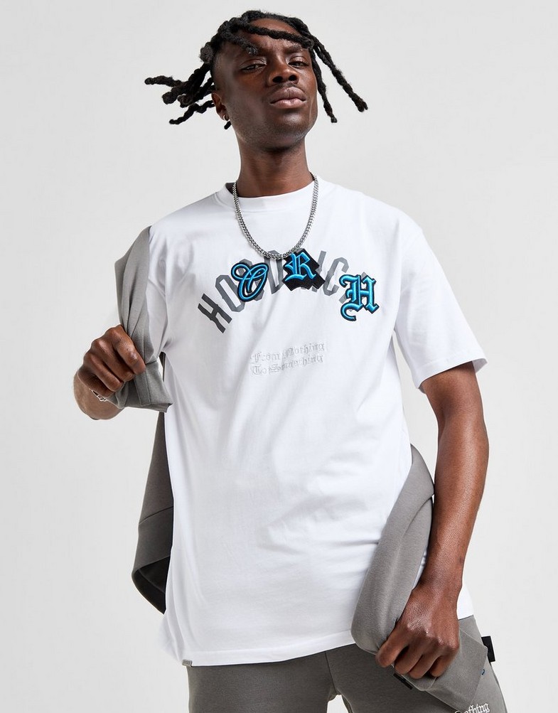 Tricou pentru bărbați HOODRICH TRICOU SHADOW TEE WHT/BLU HR-0424-0159 Alb