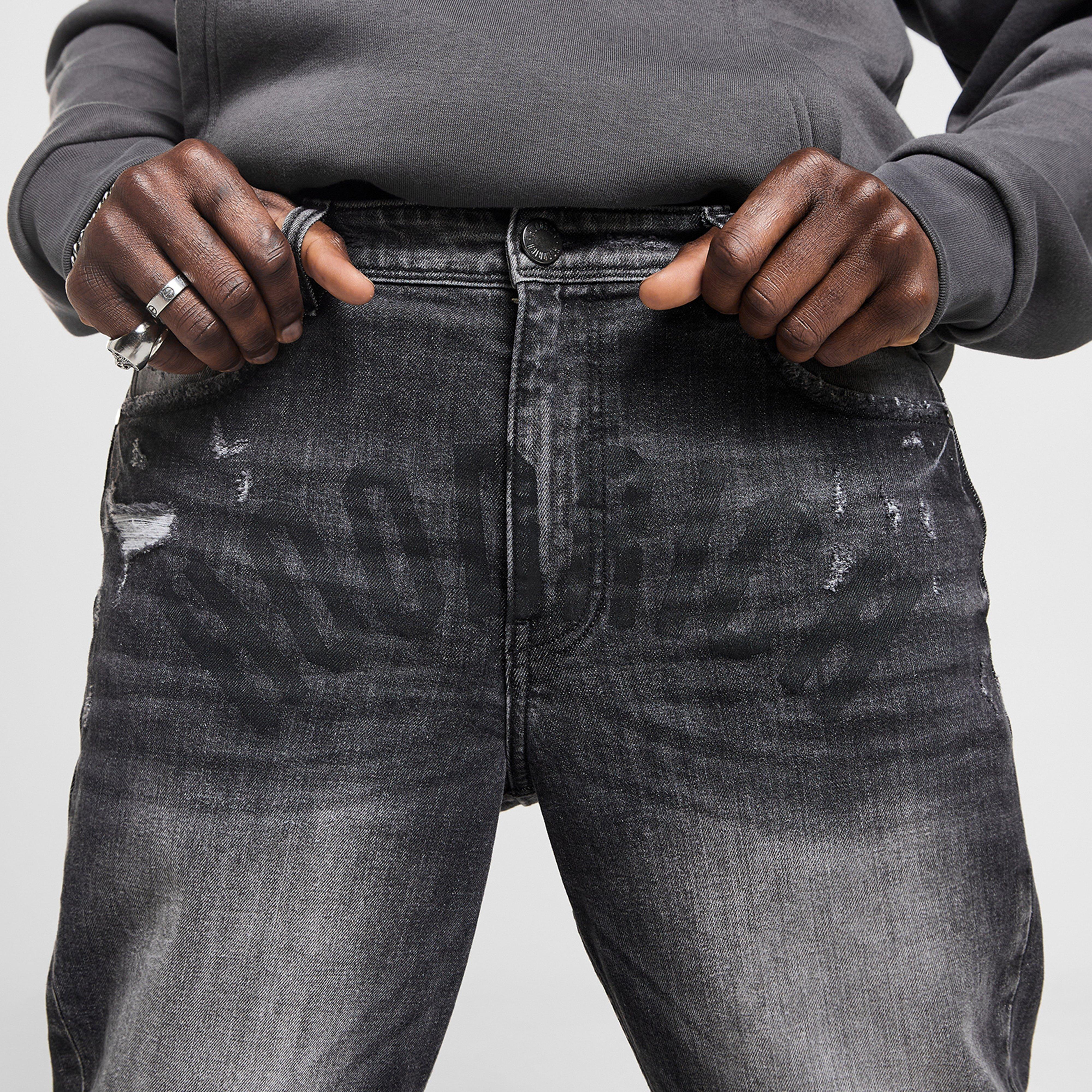 Férfi farmernadrág HOODRICH NADRÁG TREK JEAN BLK